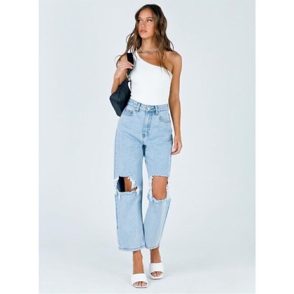 Princess Polly Oxford Mom Mid Wash Jeans - Picture 1 of 10
